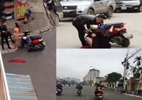 [VIDEO] Cãi nhau với người yêu, thiếu nữ "lột đồ" khoe nội y giữa phố Hà Nội