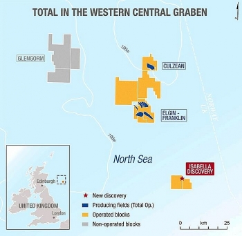 Total và đối tác phát hiện khí đốt ở Biển Bắc, ngoài khơi Vương quốc Anh