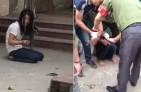 [VIDEO] Cô gái cầm kim tiêm tìm cách đâm liên tiếp các nam thanh niên ở Hà Nội