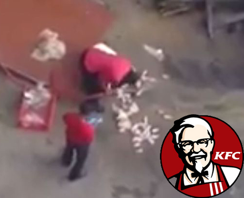 [VIDEO] Nhân viên KFC rửa gà trên nền bê tông bẩn thỉu