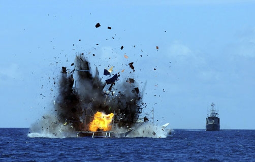 Indonesia đánh chìm 41 tàu cá nước ngoài