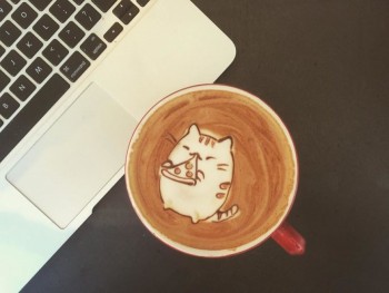 [Chùm ảnh] Nghệ thuật tạo hình trên tách cà phê