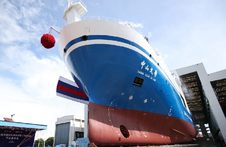 Tàu Tôn Trung Sơn dự kiến sẽ tiến vào khu vực quần đảo Hoàng Sa thuộc Biển Đông tháng 10/2021. (Nguồn: China Daily)