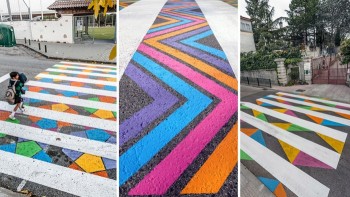 [Chùm ảnh] Lối sang đường đầy màu sắc nghệ thuật ở Madrid