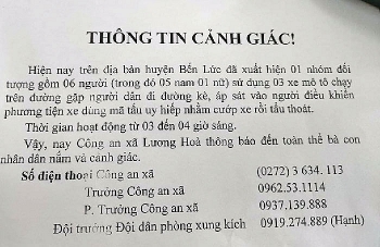 Long An: Xuất hiện băng cướp manh động về khuya