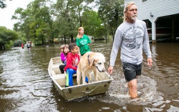 [Chùm ảnh] Lũ lụt 'ngàn năm có một' biến South Carolina thành biển nước