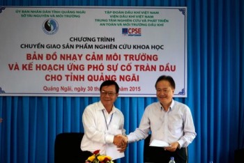 Viện Dầu khí Việt Nam chuyển giao kế hoạch ứng phó tràn dầu cho Quảng Ngãi