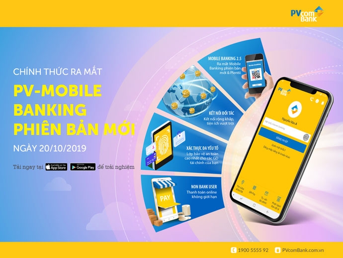 pvcombank chinh thuc ra mat phien ban moi cua ung dung pv mobile banking