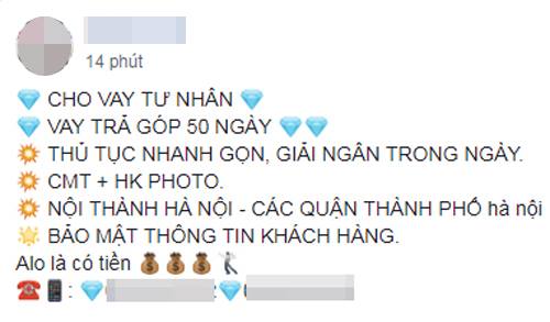 cong khai cho vay tra gop voi lai cat co