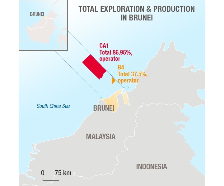 Total bán cổ phần tại lô CA1 ngoài khơi Brunei cho Shell với giá 300 triệu USD