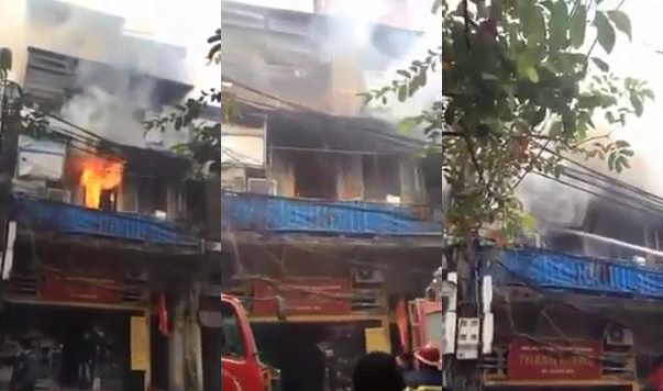 [VIDEO] Cận cảnh cháy to ở Hàng Bồ, Hà Nội