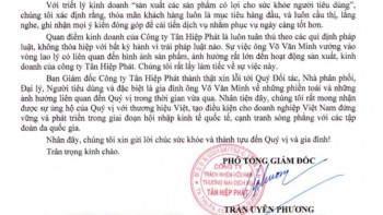 Tân Hiệp Phát xin lỗi gia đình anh Minh sau phiên toà