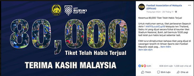 malaysia chi mat hon 30 phut de ban truc tiep 30000 ve ban ket aff cup