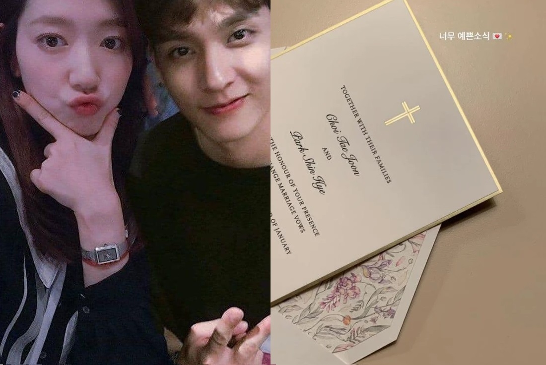 Sao Hàn ngày 9/1/2022: Lộ diện thiệp cưới của Park Shin Hye và Choi Tae Joon