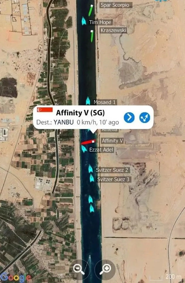 Tàu chở dầu Affinity V được tái trang bị sau sự cố ở kênh đào Suez