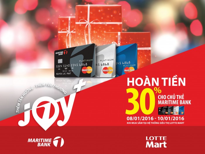 Hoàn tiền lên đến 30% khi mua sắm tại Lotte Mart