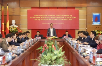 Trưởng ban Kinh tế Trung ương Nguyễn Văn Bình làm việc với Tập đoàn Dầu khí Việt Nam