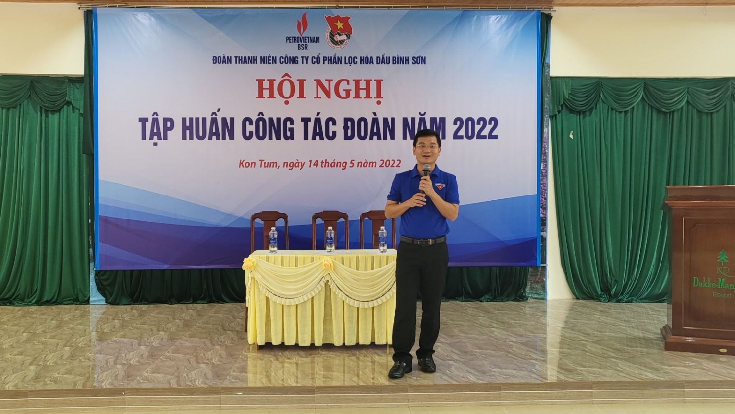 Bí thư Đoàn thanh niên BSR Nguyễn Huy Du phát biểu tại Hội nghị