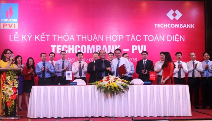 pvi ky ket thoa thuan hop tac toan dien voi techcombank