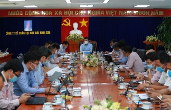 Phó Tổng giám đốc PVN Lê Xuân Huyên làm việc tại Lọc hóa dầu Bình Sơn