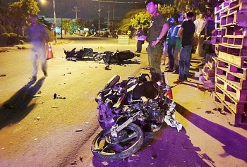 Bình Dương: Tai nạn xe máy liên hoàn, 5 người bị thương nặng