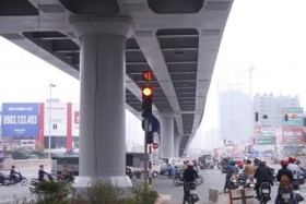 Cầu vượt nhẹ Láng Hạ - Lê Văn Lương trước ngày thông xe