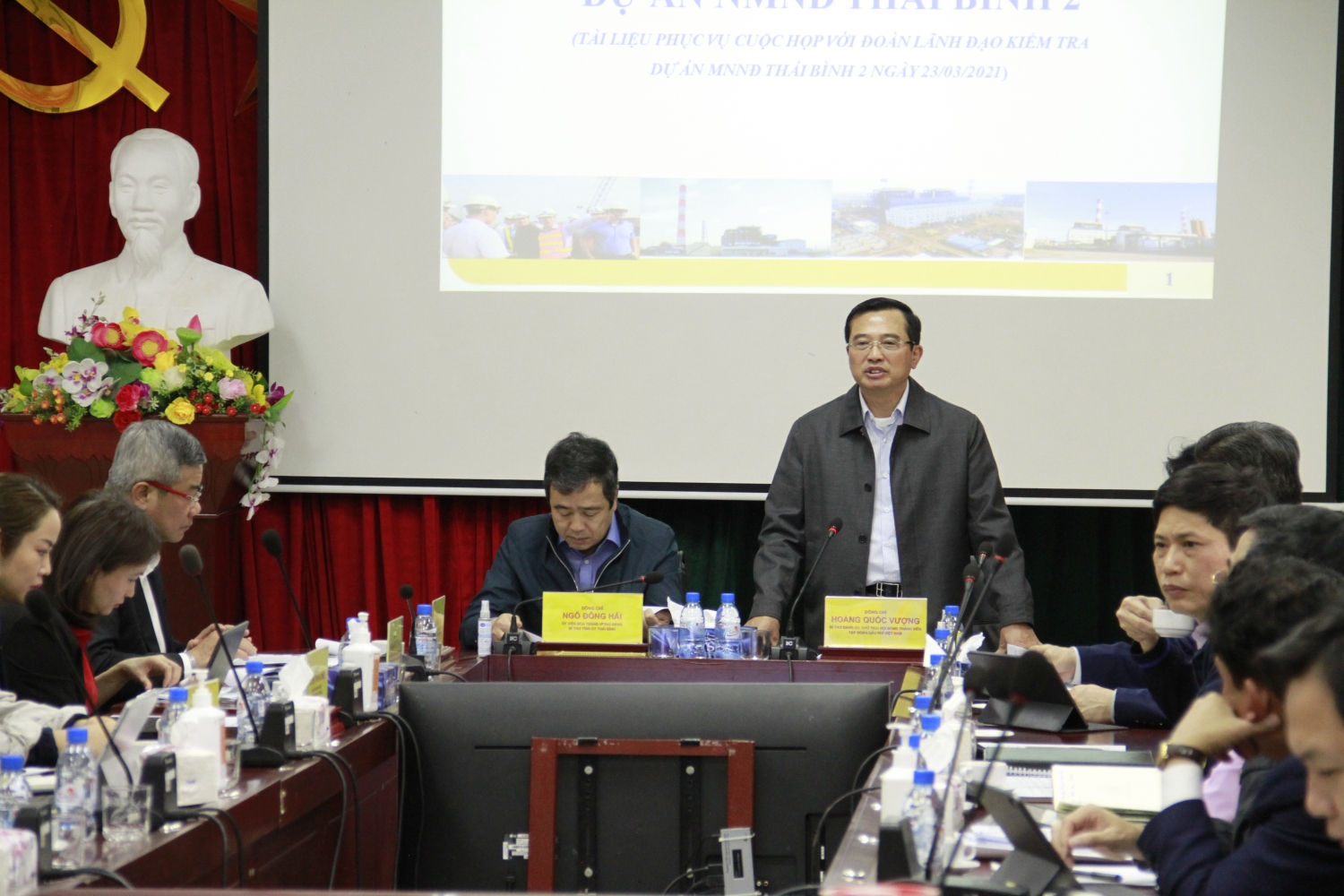 Lãnh đạo tỉnh Thái Bình, lãnh đạo Petrovietnam kiểm tra tiến độ Dự án NMNĐ Thái Bình 2