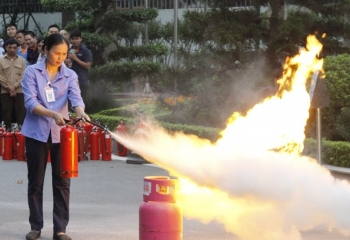 Viện Dầu khí Việt Nam tập huấn kỹ năng phòng cháy chữa cháy