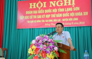 Chủ tịch HĐTV PVN Trần Sỹ Thanh tiếp xúc cử tri huyện Hữu Lũng, tỉnh Lạng Sơn