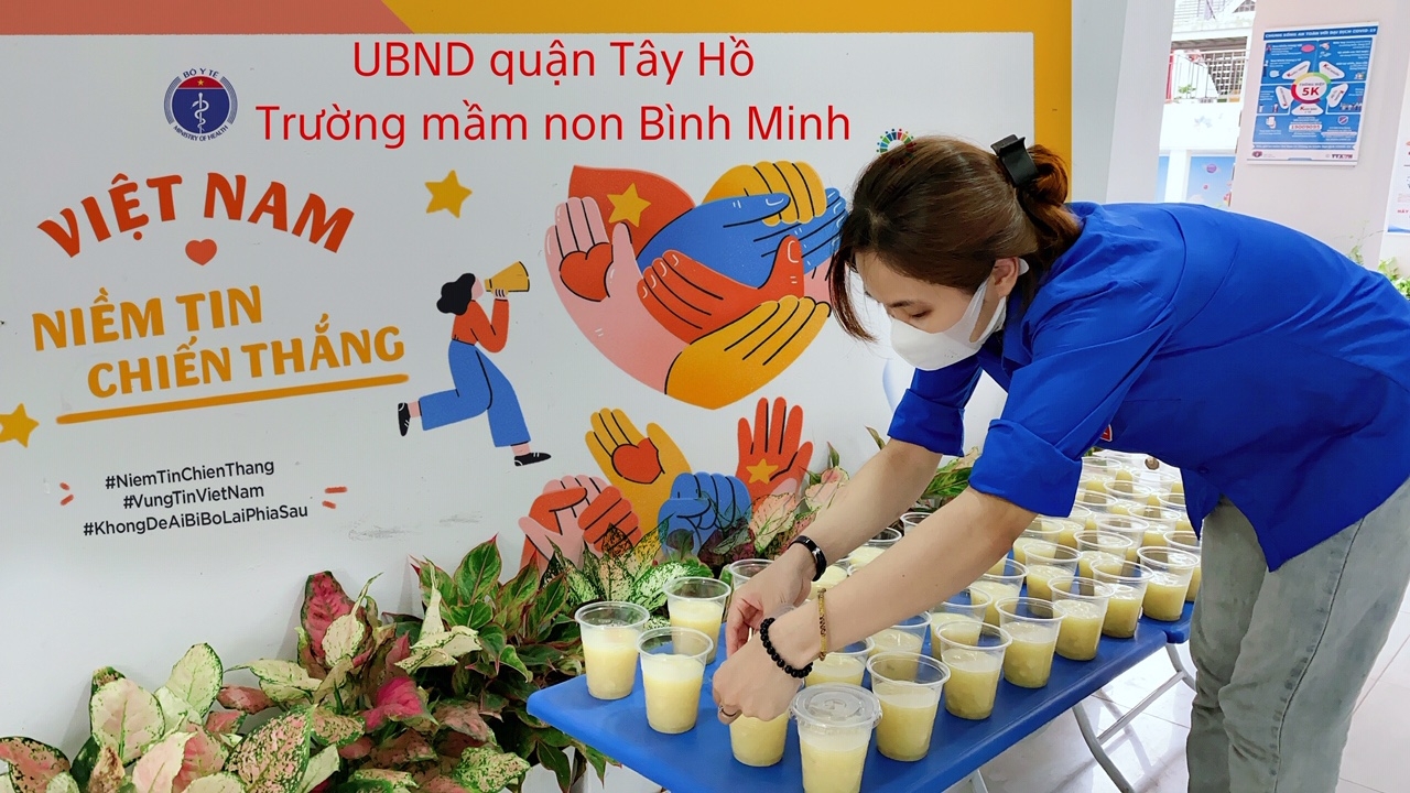 Hà Nội: Trường Mầm non Bình Minh chung tay phòng chống dịch Covid-19