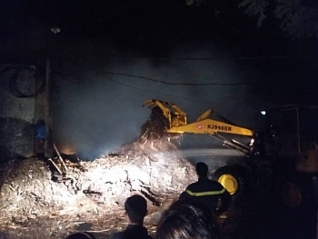 Thanh Hóa: Cháy rụi xưởng gỗ tại xã Thiệu Dương