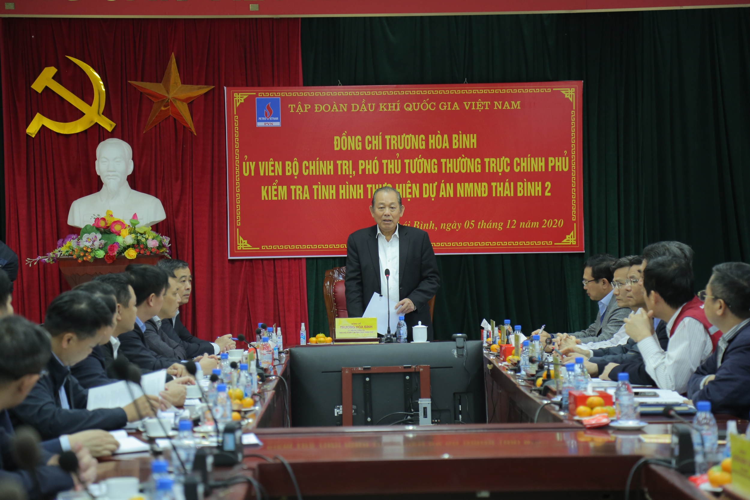 Phó Thủ tướng Thường trực Trương Hòa Bình: Triển khai quyết liệt Dự án NMNĐ Thái Bình 2