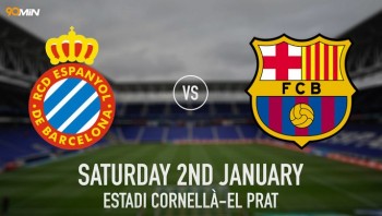 TRỰC TIẾP: Espanyol vs Barcelona 22h00,02/1