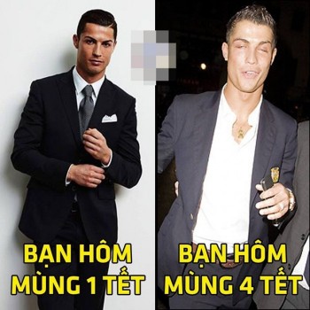 [PHOTO] Ảnh chế: CR7 'thân tàn ma dại' sau những ngày Tết