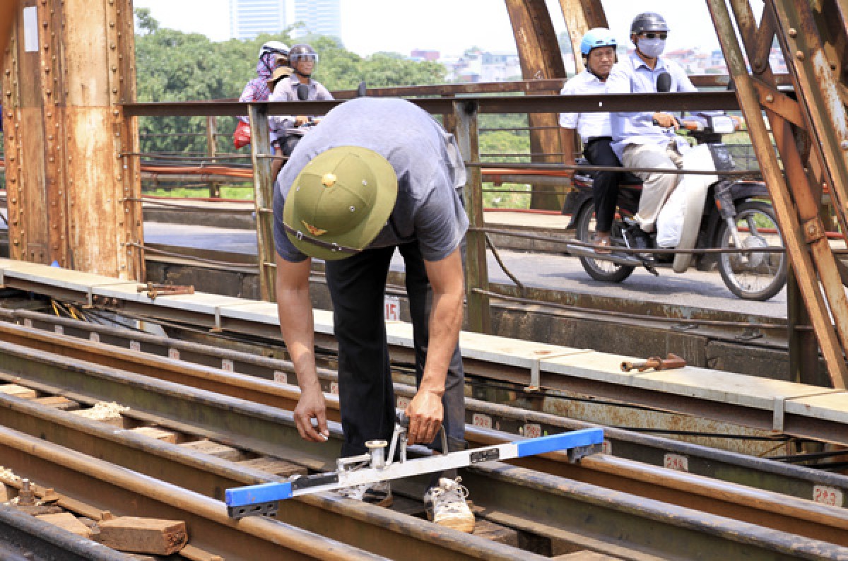 [Chùm ảnh] Cầu Long Biên trong đợt sửa chữa quy mô nhất lịch sử