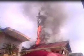 Nghệ An: Cháy trạm phát sóng của Viettel trên nóc nhà dân