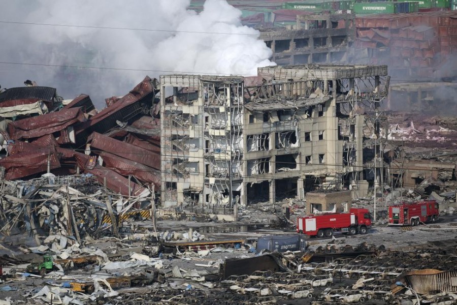 [Chùm ảnh] Thiên Tân - Trung Quốc tan hoang sau 2 vụ nổ chấn động
