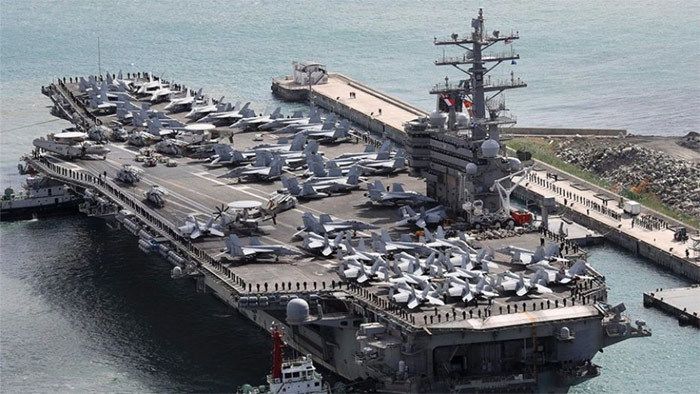 Tàu sân bay USS Ronald Reagan tiến hành tập trận ở Biển Đông