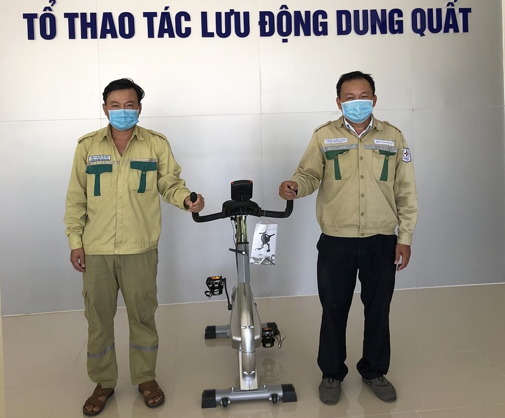 PTC2 trao tặng dụng cụ tập thể dục cho lực lượng vận hành tại tỉnh Quảng Ngãi