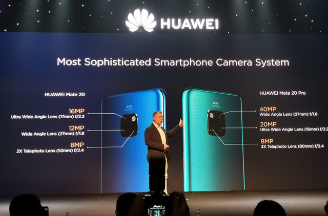 smartphone 3 camera huawei mate 20 pro chinh thuc ra mat gia 219 trieu dong
