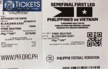 Vé trận bán kết lượt đi Philippines - Việt Nam được bán ở… quầy phim