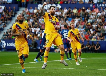 Messi ghi bàn, Barcelona vẫn thua sốc trước Levante