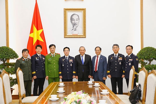 Phó Thủ tướng Thường trực Chính phủ tiếp đoàn đại biểu cấp cao Cơ quan Cảnh sát quốc gia Hàn Quốc