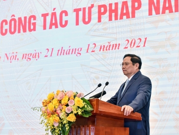 Thủ tướng Phạm Minh Chính chủ trì Hội nghị trực tuyến toàn quốc triển khai công tác tư pháp năm 2022