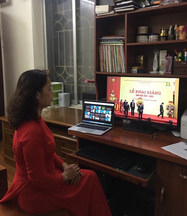 Trường THCS Khương Đình (Hà Nội): Khai giảng năm học mới bằng hình thức trực tuyến