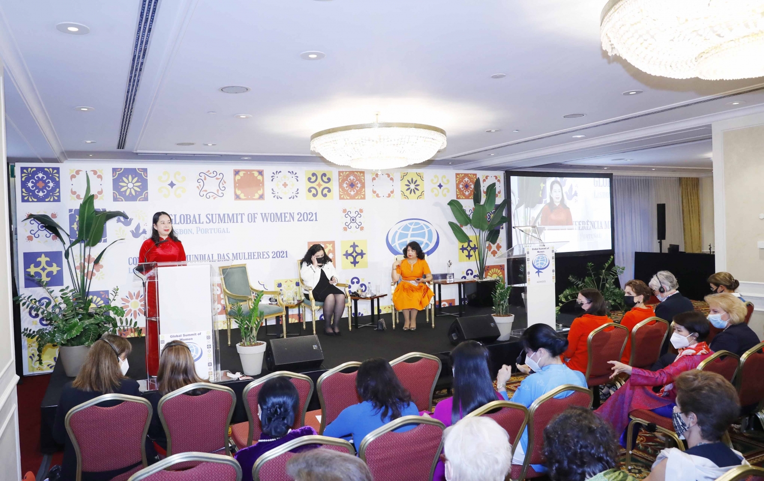 Phó Chủ tịch nước Võ Thị Ánh Xuân phát biểu tại Lễ khai mạc Hội nghị thượng đỉnh phụ nữ toàn cầu 2021
