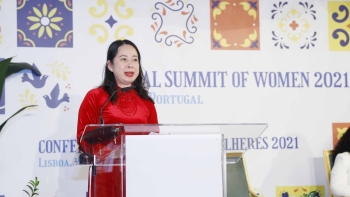Phó Chủ tịch nước Võ Thị Ánh Xuân phát biểu tại Lễ khai mạc Hội nghị thượng đỉnh phụ nữ toàn cầu 2021