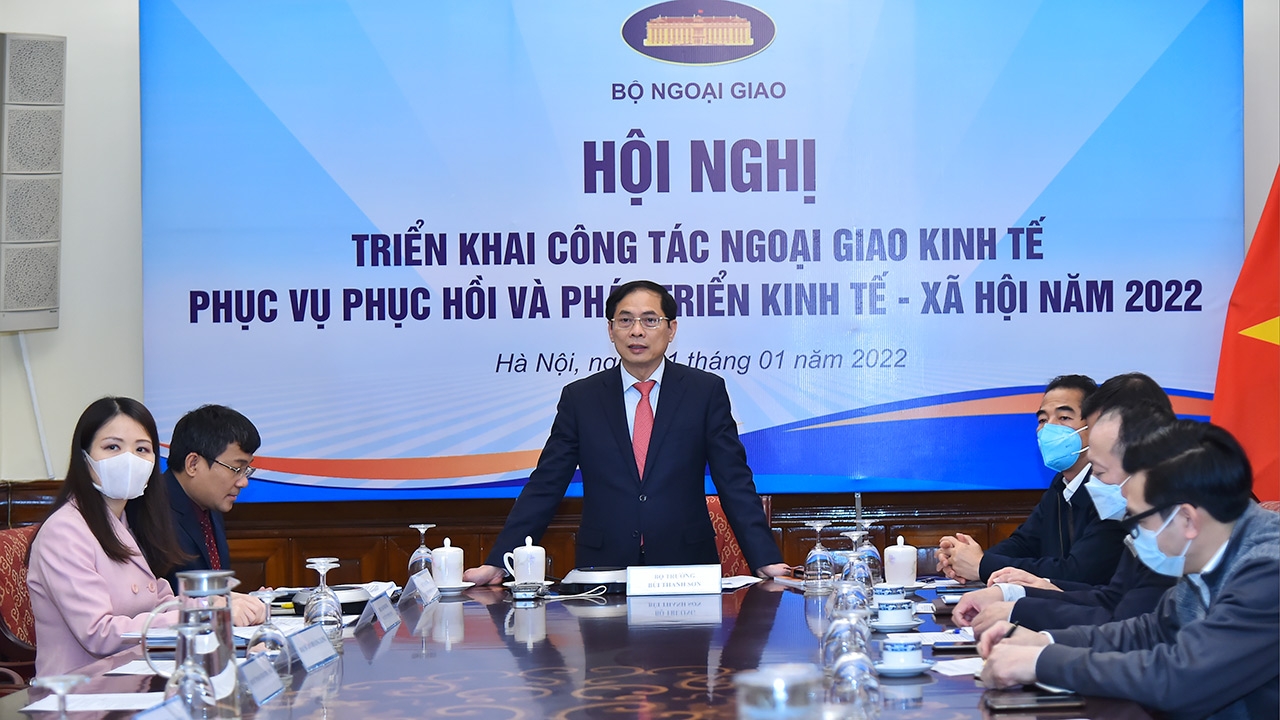 Hội nghị trực tuyến triển khai công tác ngoại giao kinh tế năm 2022 phục vụ phục hồi và phát triển kinh tế - xã hội