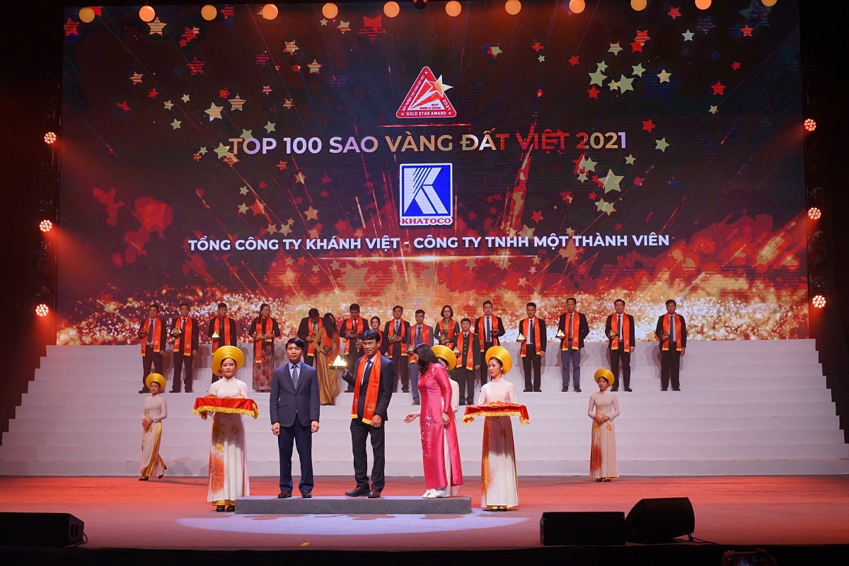 Tổng công ty Khánh Việt (Khatoco) đạt Top 100 Sao Vàng đất Việt 2021