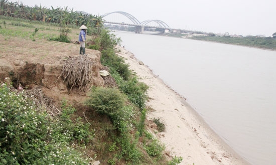 Hà Nội công bố tình huống khẩn cấp sạt lở bờ tả sông Đuống